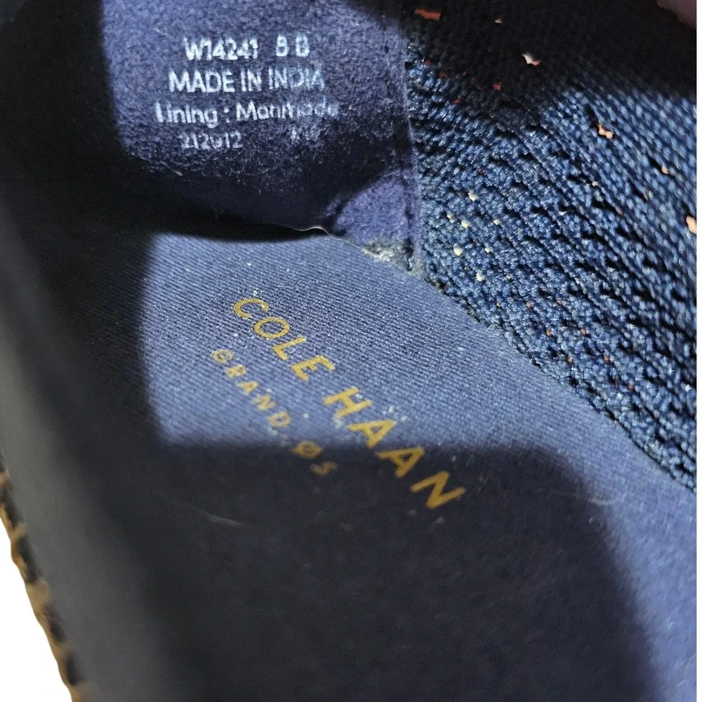 Cole Haan - Cloudfeel Stitchlite - Espadrille Knit Loafer shoe Navy Blue Size 8B
